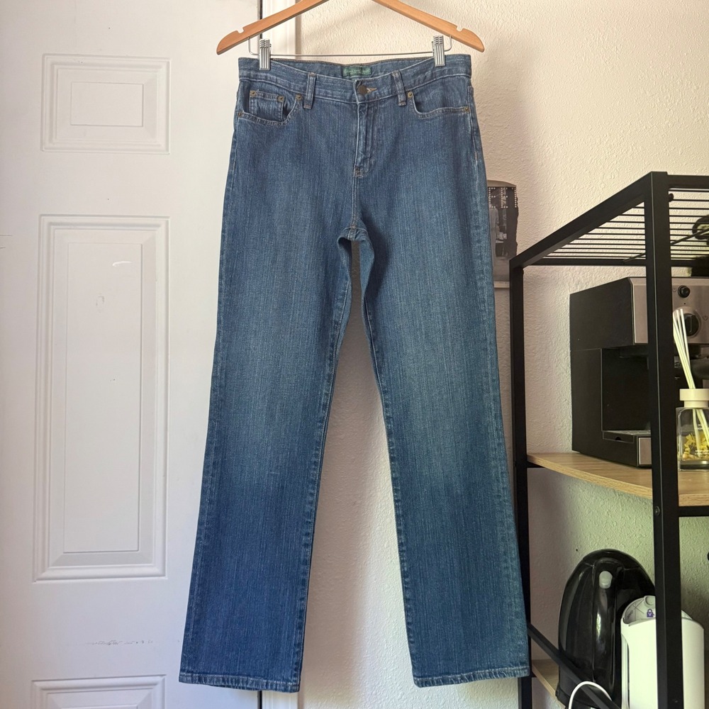 RALPH LAUREN jeans company blue straight leg cotton jeans